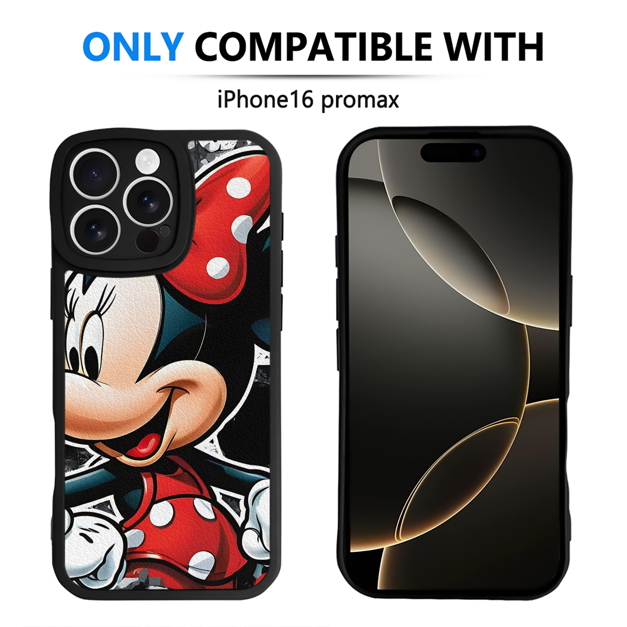 （画像用） ミッキーマウス Mickey Mouse 【iPhone 16シリーズ対応】シリコンスマホケース（レザー調） 材質：シリコン